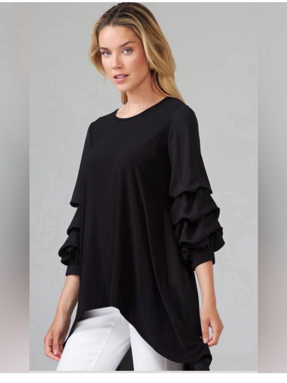Joseph Ribkoff | LDS Tunic/ Hi - Low / Ruffle Blouse